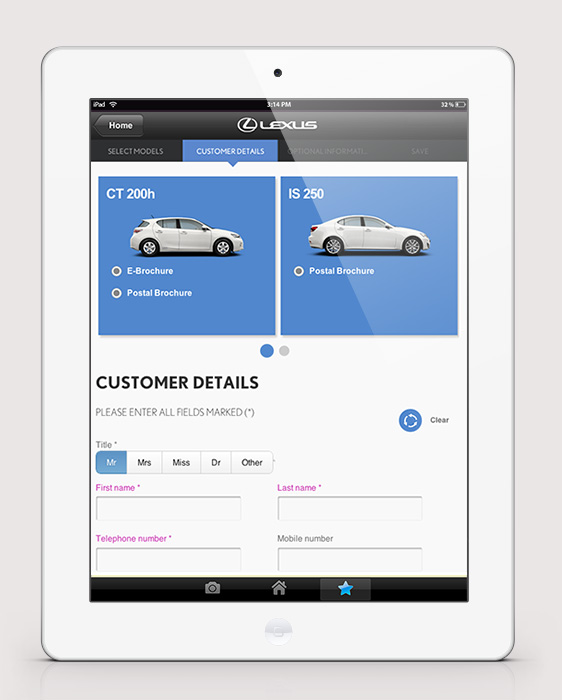 Screenshot of the Toyota Range Experience