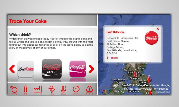 Screenshot of Trace Your Coke